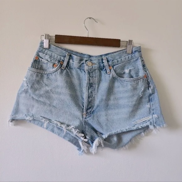 Agolde Parker Vintage Denim Shorts - Picture 5 of 11